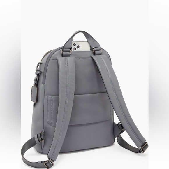 NWT TUMI VOYAGEUR HANNAH BACKPACK PEARL GREY - Picture 4 of 14